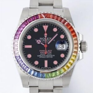Customized Rolex Submariner Rainbow Circle Diamond Dial
