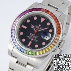 Customized Rolex Submariner Rainbow Circle Diamond Dial