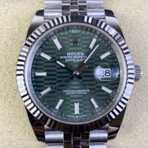 Clean Factory Replica Rolex Datejust M126334-0030 Check Green Dial Size 41mm