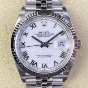 Clean Factory Replica Rolex Datejust m126234-0025 Roman White Dial Size 36mm