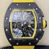 KV Factory Replica Richard Mille Watches RM11 Yellow Rubber Strap