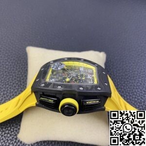 KV Factory Replica Richard Mille Watches RM11 Yellow Rubber Strap