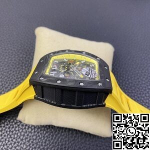 KV Factory Replica Richard Mille Watches RM11 Yellow Rubber Strap