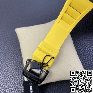KV Factory Replica Richard Mille Watches RM11 Yellow Rubber Strap