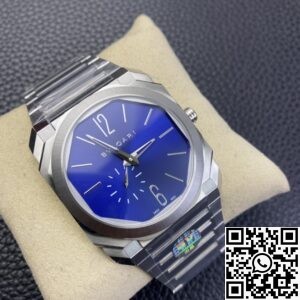 BV Factory Replica Bvlgari Octo Finissimo 103431 Blue Dial