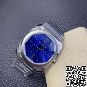 BV Factory Replica Bvlgari Octo Finissimo 103431 Blue Dial