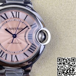 AF Factory Replica Ballon Bleu De Cartier WSBB0046 Pink Dial Size 33mm