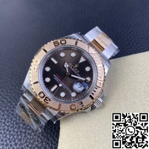 Clean Factory Replica Rolex Yacht Master M126621-0001 Brown Dial Rose Gold Best Version1:1 AAA