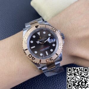 Clean Factory Replica Rolex Yacht Master M126621-0001 Brown Dial Rose Gold Best Version1:1 AAA
