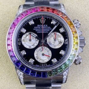 Clean Factory Replica Rolex Cosmograph Daytona 116599RBOW Series Diamond Inlaid Dial