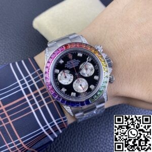 Clean Factory Replica Rolex Cosmograph Daytona 116599RBOW Series Diamond Inlaid Dial