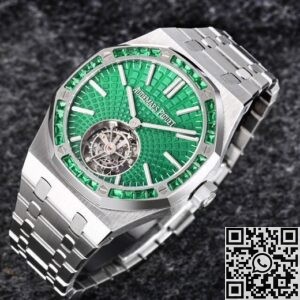 R8 Factory Replica Audemars Piguet Royal Oak 26532IC.EE.1220TI.01 Tourbillon Series Green Dial