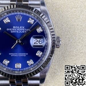 Clean Factory Replica Rolex Datejust m126234-0037 Blue Diamond Dial