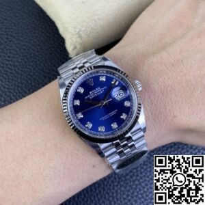 Clean Factory Replica Rolex Datejust m126234-0037 Blue Diamond Dial