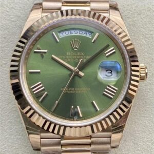 EW Factory Replica Rolex Day Date M228235-0025 Olive Green Dial Series