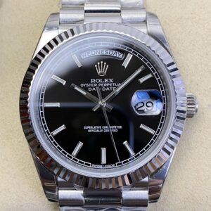 EW Factory Replica Rolex Day Date M228236-0003 Black Dial