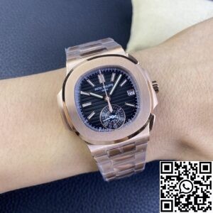 3K Factory Replica Patek Philippe Nautilus 5980/1R-001 Gold Dial
