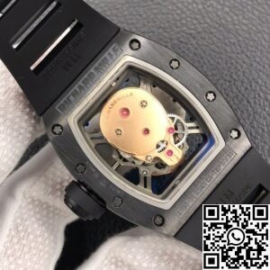 ZF Factory Replica Richard Mille RM052-01 Series Black Ceramic Rose Gold Skull Dial