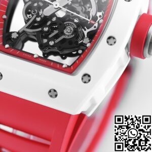 KV Factory Replica Richard Mille RM055 Series V5 Red Rubber Strap