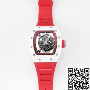 KV Factory Replica Richard Mille RM055 Series V5 Red Rubber Strap