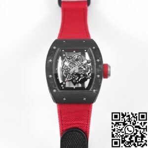 KV Factory Replica Richard Mille RM055 Series V5 Red Nylon Strap