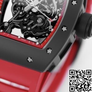 KV Factory Replica Richard Mille RM055 Series V5 Red Rubber Strap