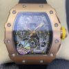 KV Factory Replica Richard Mille RM011 Rose Gold Black Rubber Strap Case