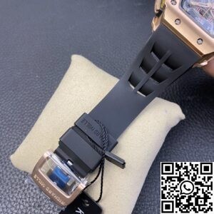KV Factory Replica Richard Mille RM011 Rose Gold Black Rubber Strap Case