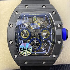 KV Factory Replica Richard Mille RM011 Blue Dial Series Carbon Fiber Watch Case