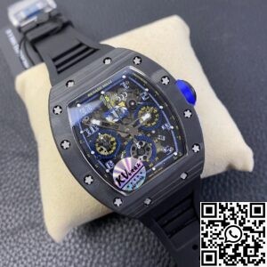 KV Factory Replica Richard Mille RM011 Blue Dial Series Carbon Fiber Watch Case