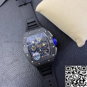 KV Factory Replica Richard Mille RM011 Blue Dial Series Carbon Fiber Watch Case