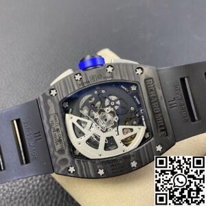 KV Factory Replica Richard Mille RM011 Blue Dial Series Carbon Fiber Watch Case
