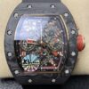 KV Factory Replica Richard Mille RM011 Red Dial Series Carbon Fiber Watch Case