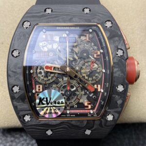 KV Factory Replica Richard Mille RM011 Red Dial Series Carbon Fiber Watch Case