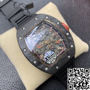 KV Factory Replica Richard Mille RM011 Red Dial Series Carbon Fiber Watch Case