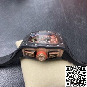 KV Factory Replica Richard Mille RM011 Red Dial Series Carbon Fiber Watch Case