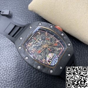 KV Factory Replica Richard Mille RM011 Red Dial Series Carbon Fiber Watch Case