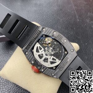 KV Factory Replica Richard Mille RM011 Red Dial Series Carbon Fiber Watch Case