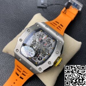 KV Factory Replica Richard Mille RM011 Series Orange Rubber Strap