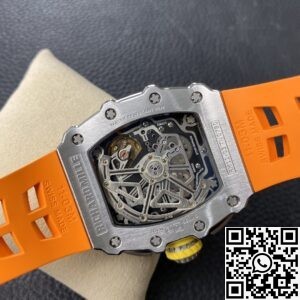 KV Factory Replica Richard Mille RM011 Series Orange Rubber Strap