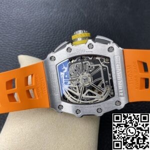 KV Factory Replica Richard Mille RM011 Series Orange Rubber Strap