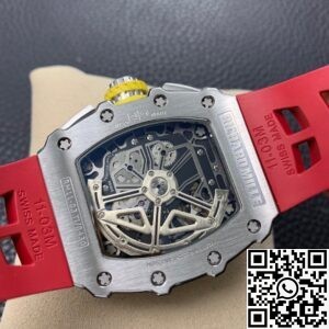 KV Factory Replica Richard Mille RM011 Series Red Rubber Strap
