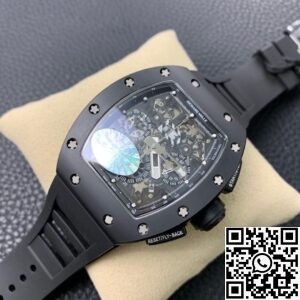 KV Factory Replica Richard Mille RM011 Series Black Ceramic Case