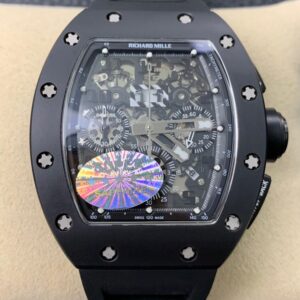 KV Factory Replica Richard Mille RM011 Series Black Ceramic Case