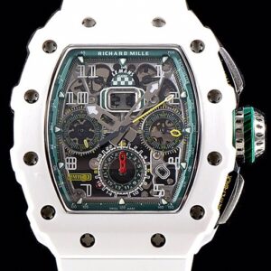 KV Factory Replica Richard Mille RM011 Series White Ceramic Case