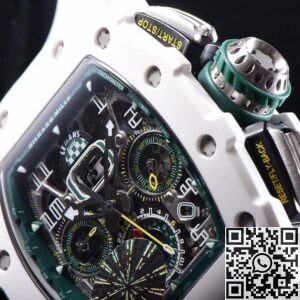 KV Factory Replica Richard Mille RM011 Series White Ceramic Case