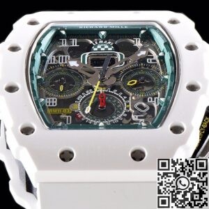 KV Factory Replica Richard Mille RM011 Series White Ceramic Case