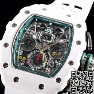KV Factory Replica Richard Mille RM011 Series White Ceramic Case