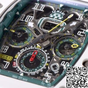 KV Factory Replica Richard Mille RM011 Series White Ceramic Case