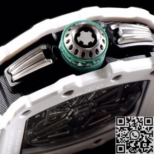 KV Factory Replica Richard Mille RM011 Series White Ceramic Case